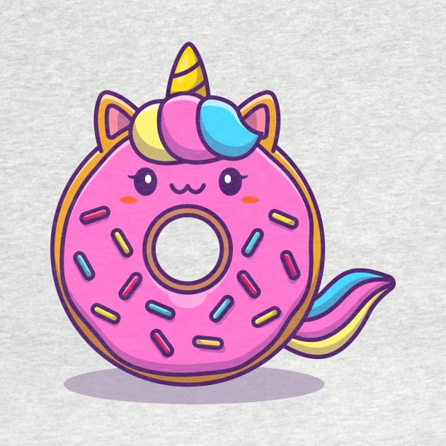 Cute Unicorn Doughnut Donut Cartoon by Catalyst Labs